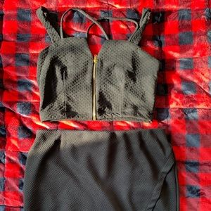 Skirt & crop top combo